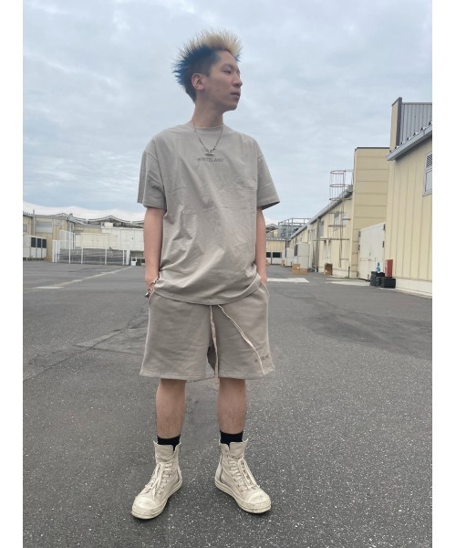 「WHITELAND」 半袖Tシャツ LARGE カーキ メンズ_画像4