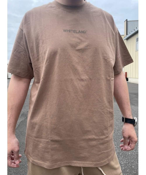 「WHITELAND」 半袖Tシャツ LARGE カーキ メンズ_画像8
