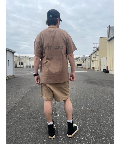 「WHITELAND」 半袖Tシャツ LARGE カーキ メンズ_画像9