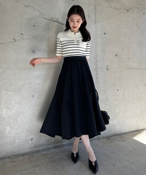 anuans（アニュアンス） ドッキングワンピース SMALL ブラック