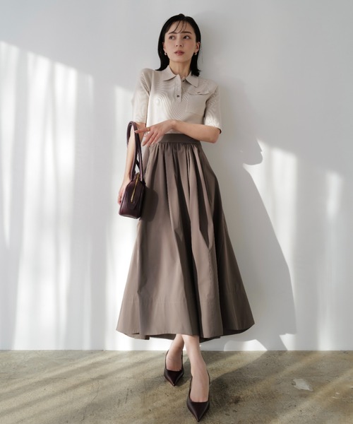 anuans ワンピース USAGI ONLINE限定カラー】ドッキングニットワンピース（マキシ丈