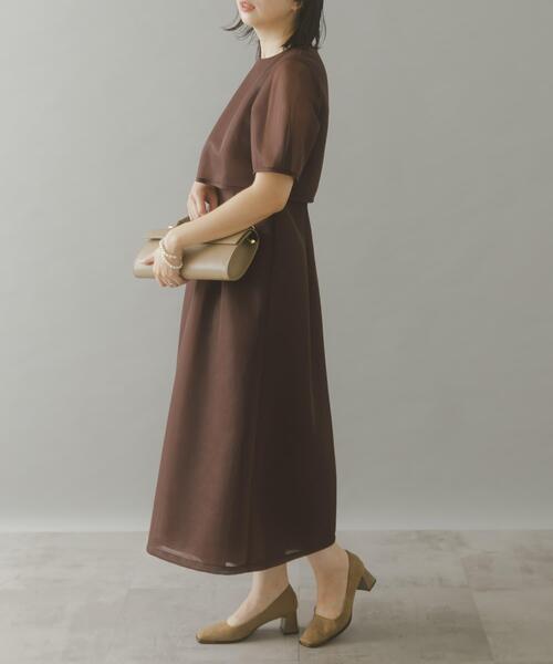 ワンピース kaene シアーダンボールニットドレス : ZOZOTOWN Yahoo!店  