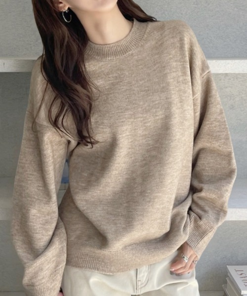 kirakiraShop」 長袖ニット FREE ベージュ系その他 レディース