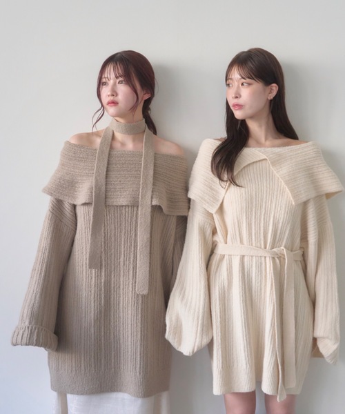 「mellowneon」 ニットワンピース FREE モカ レディース_画像2