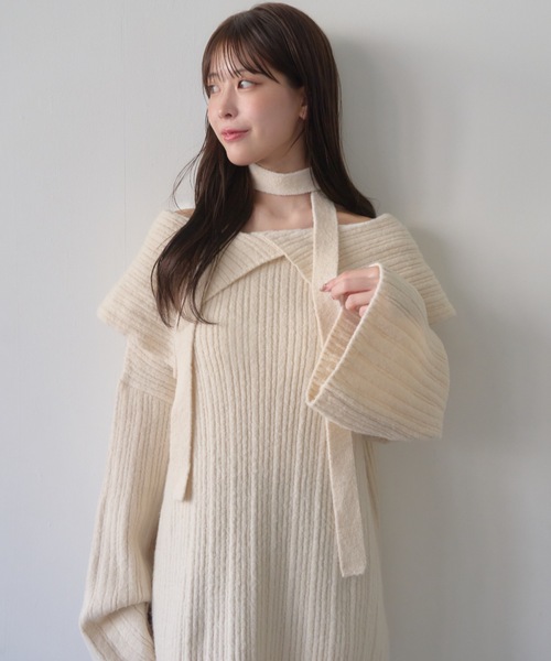 「mellowneon」 ニットワンピース FREE モカ レディース_画像8