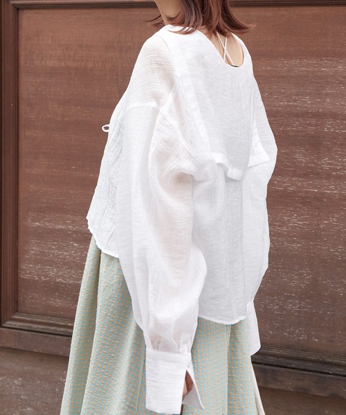 「w closet」 長袖ブラウス FREE オレンジ レディース_画像6