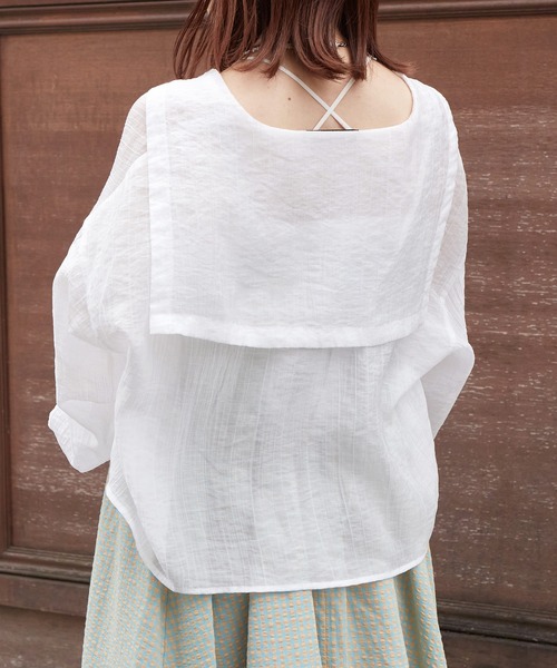 「w closet」 長袖ブラウス FREE オレンジ レディース_画像8