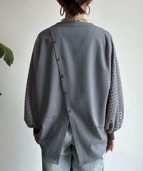 「DouDou」 長袖ブラウス FREE オフホワイト レディース_画像2