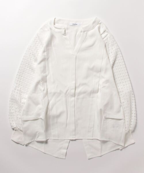 「DouDou」 長袖ブラウス FREE オフホワイト レディース_画像5