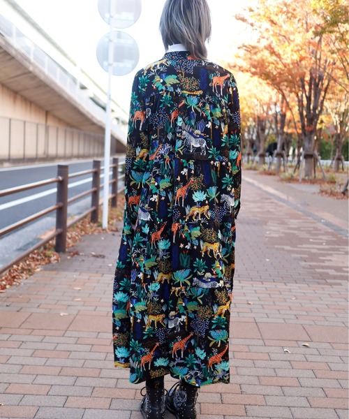 「rovtski」 長袖ワンピース FREE ブラック レディース_画像9