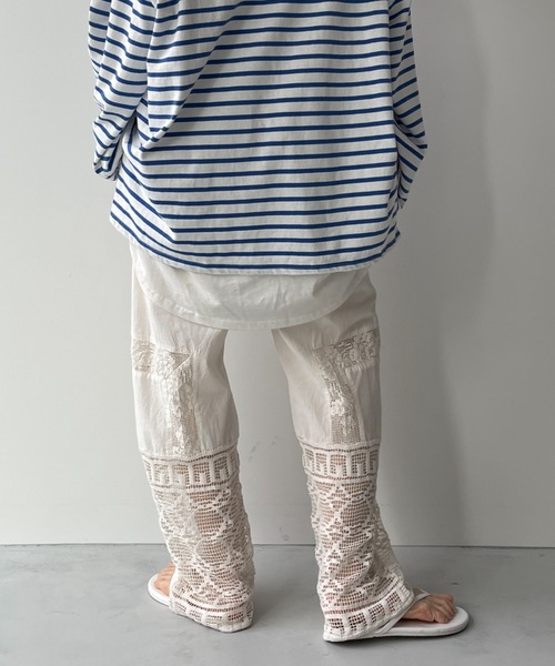 「wee9s」 イージーパンツ size1 アイボリー レディース_画像3