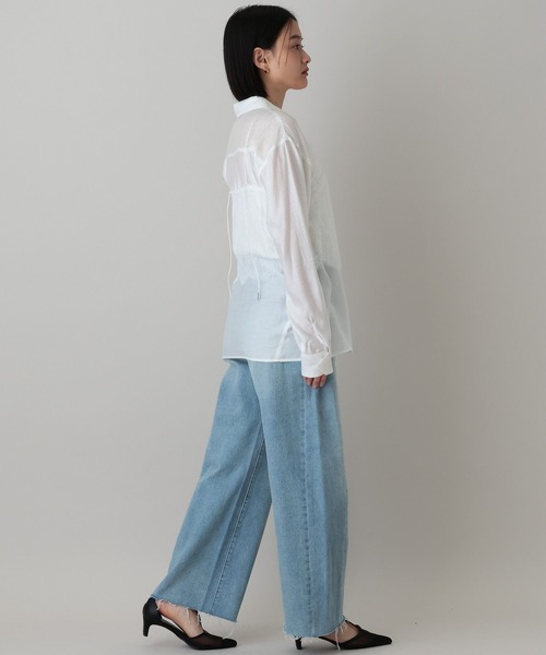 ブラウス シャツ 「セットアイテム」キャミセットシャツ レディースの画像