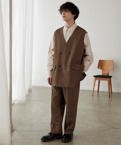 「MONO-MART」 スラックス L アイボリー メンズ_画像6