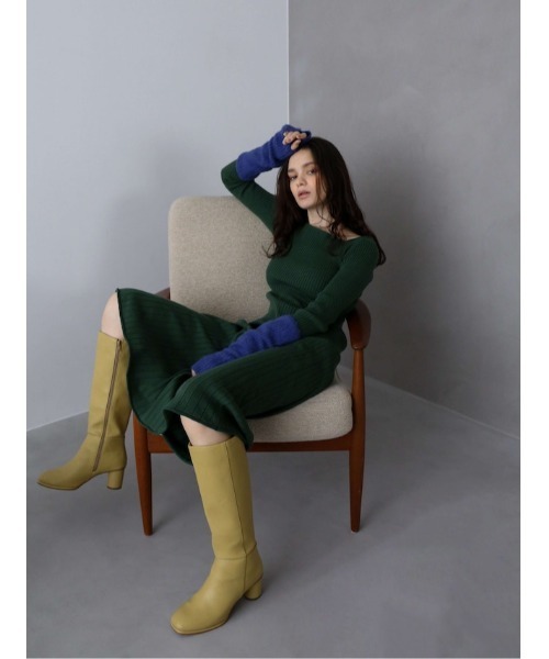 「Katrin TOKYO」 ニットワンピース FREE ダークグリーン レディース_画像8