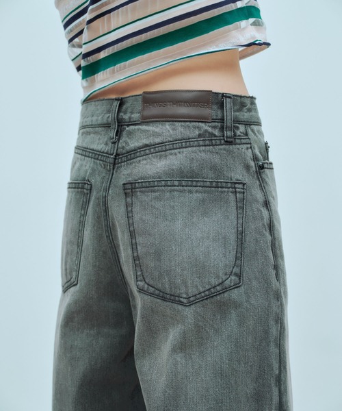 ワイドパンツ ジーンズ デニム デニムパンツ レディースの画像