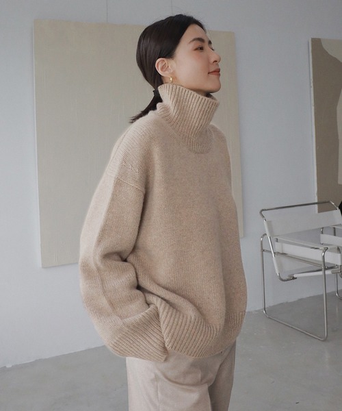 「Doula Doula」 長袖ニット FREE ベージュ レディース_画像4