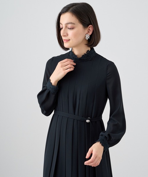 ANAYI（アナイ） 長袖ワンピース 38 ネイビー レディース : ZOZOTOWN