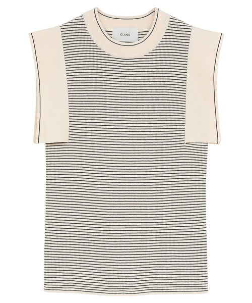ニット+セーター CLANE SQUARE SLEEVE KNIT VEST CLANE（クラネ） ニット セーター 「CLANE」SQUARE SLEEVE KNIT TOPS