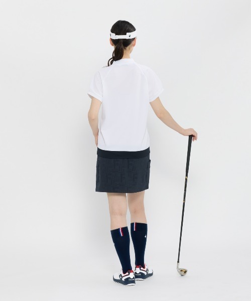 【ellesse GOLF】　レディース半袖シャツ　Mサイズ le coq sportif GOLF（ルコックスポルティフ ゴルフ） tシャツ 半袖