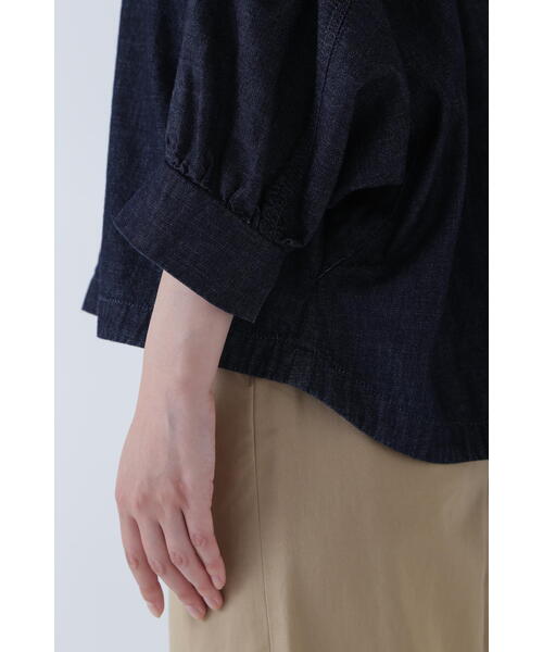 「human woman」 7分袖ブラウス MEDIUM ブルー レディース_画像7