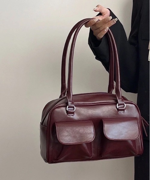 「BARELY BLUE」 ハンドバッグ FREE ワインレッド レディース_画像7