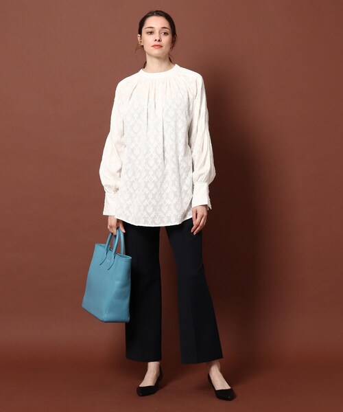 「DRESSTERIOR」 長袖ブラウス 36 オフホワイト レディースの画像