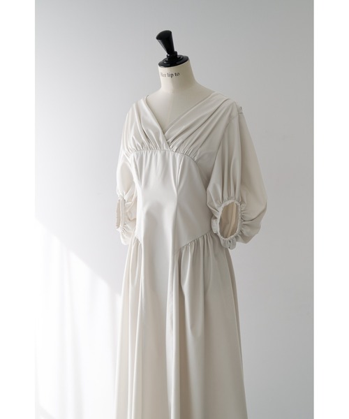 Her lip to ワンピース Gathered Sleeve Dress : ZOZOTOWN Yahoo!店