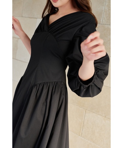 Her lip to ワンピース Gathered Sleeve Dress : ZOZOTOWN Yahoo!店