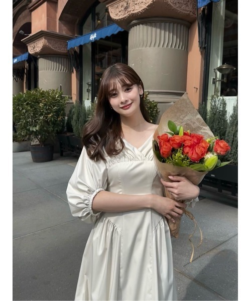 Her lip to ワンピース Gathered Sleeve Dress : ZOZOTOWN Yahoo!店