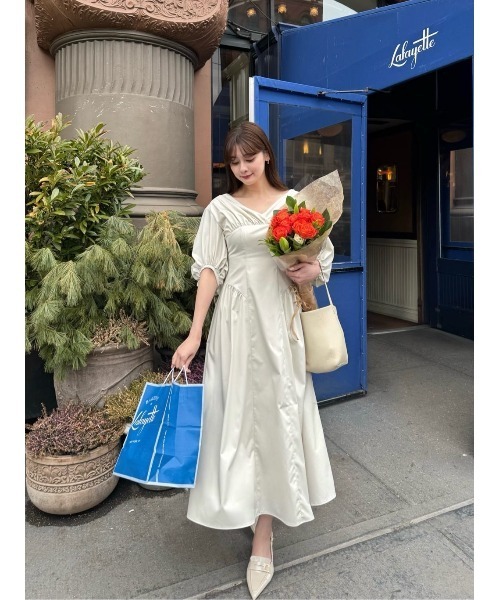 Her lip to ワンピース Gathered Sleeve Dress : ZOZOTOWN Yahoo!店