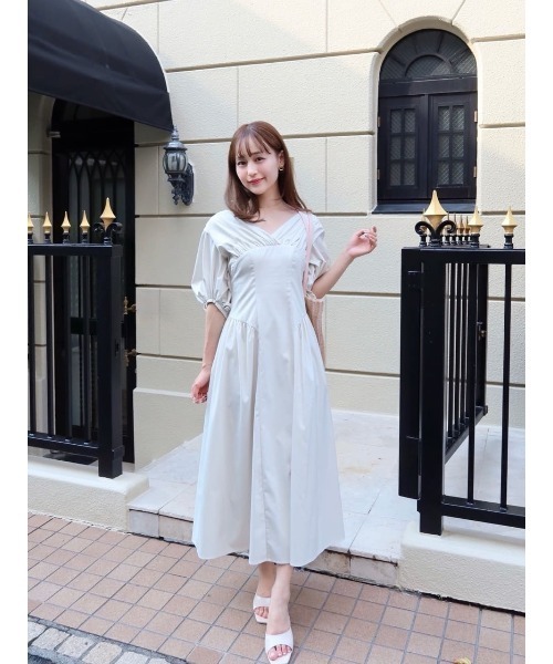 Her lip to ワンピース 半袖 Gathered Sleeve Dress : ZOZOTOWN Yahoo