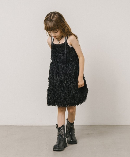 「URBAN CHERRY」 「KIDS」キャミソールワンピース 140cm ブラック キッズ_画像9