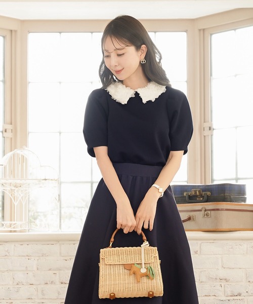 le reve vaniller（ル レーヴ ヴァニレ） tシャツ 半袖 2WAY フラワー