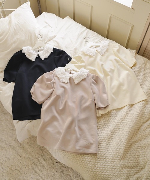 le reve vaniller（ル レーヴ ヴァニレ） tシャツ 半袖 2WAY フラワー
