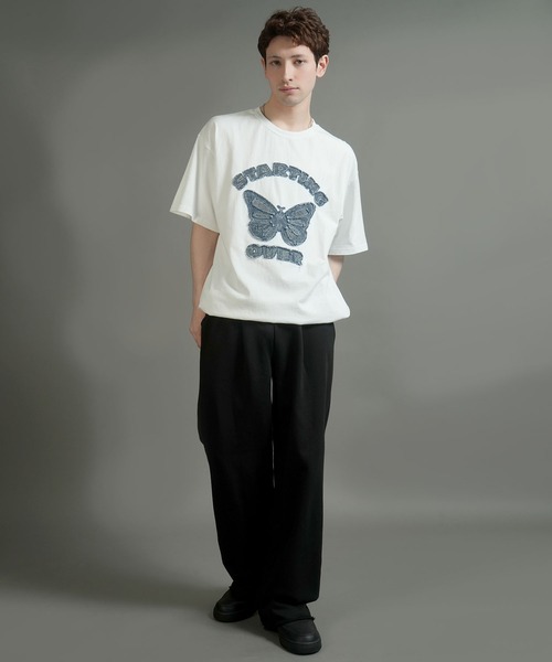 「Starting Over」 半袖Tシャツ M ホワイト系その他6 メンズ_画像8