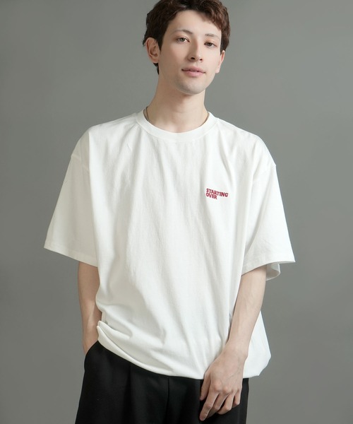 「Starting Over」 半袖Tシャツ M ホワイト系その他6 メンズ_画像9