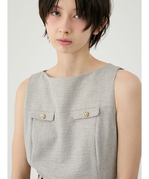 LILY BROWN（リリーブラウン） オールインワン ボタンディテールミニ