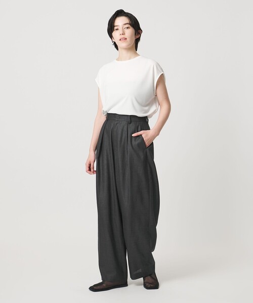 パンツ 「MARW UNITED ARROWS」タック テーパード パンツ UVカット・接触冷感 レディースの画像
