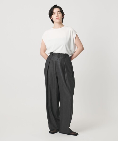 パンツ 「MARW UNITED ARROWS」タック テーパード パンツ UVカット・接触冷感 レディースの画像