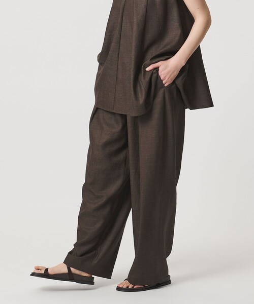 パンツ 「MARW UNITED ARROWS」タック テーパード パンツ UVカット・接触冷感 レディースの画像