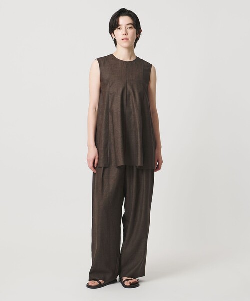 パンツ 「MARW UNITED ARROWS」タック テーパード パンツ UVカット・接触冷感 レディースの画像