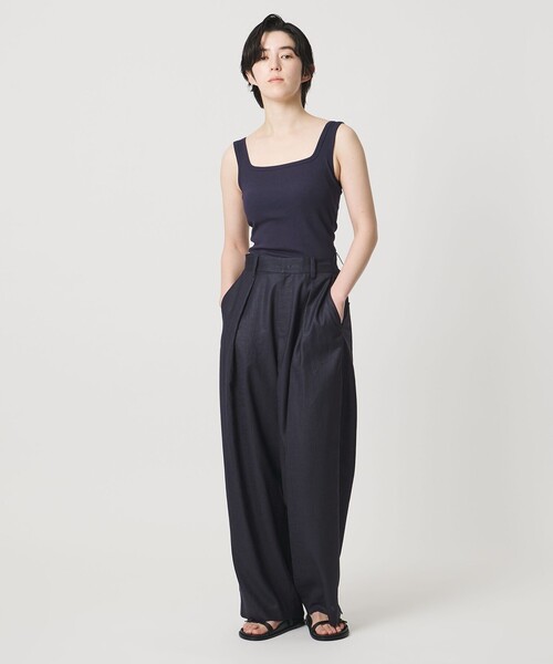 パンツ 「MARW UNITED ARROWS」タック テーパード パンツ UVカット・接触冷感 レディースの画像