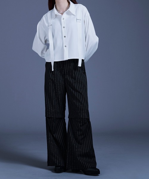 「Ellno Loset」 長袖シャツ SMALL ブラック メンズ_画像6