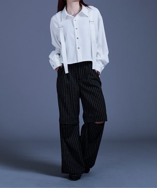 「Ellno Loset」 長袖シャツ SMALL ブラック メンズ_画像7