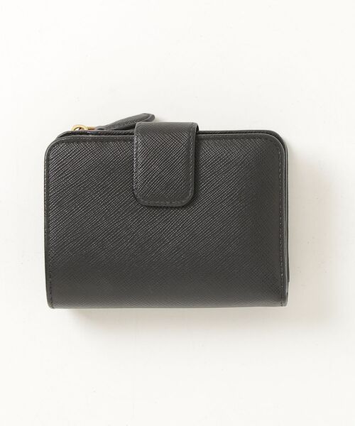 【美品】PRADA 二つ折り財布 サフィアーノレザー　黒 PRADA（プラダ） サフィアーノレザー 二つ折り財布 - ブラック