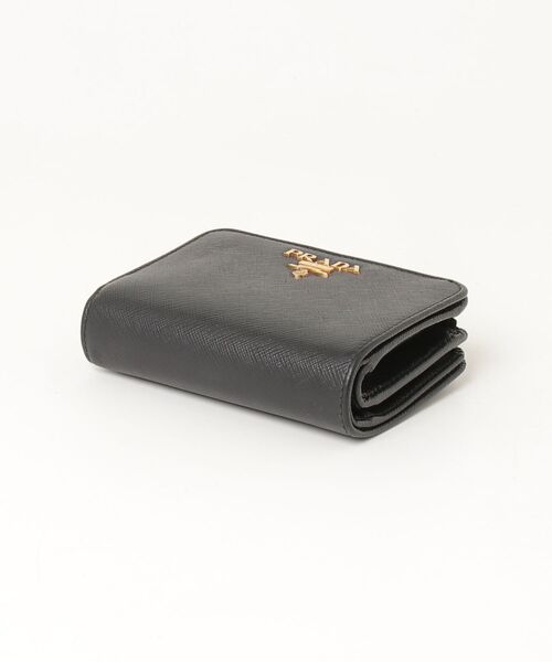 PRADA（プラダ） サフィアーノレザー 二つ折り財布 - ブラック