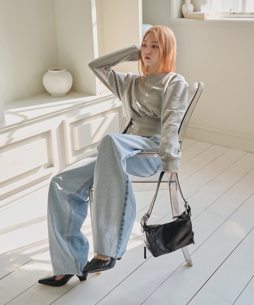 「UNE MANSION」 デニムパンツ MEDIUM ライトブルー レディース_画像7