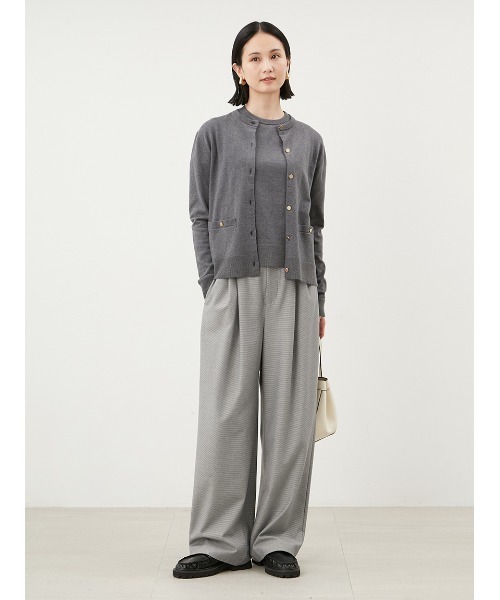 「Mila Owen」 ニットカーディガン 0 グレー レディース_画像4