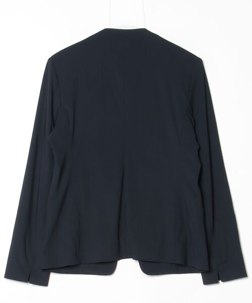 PLST ネイビー ノーカラージャケット XXL PLST（プラステ） ノーカラージャケット L ネイビー レディース