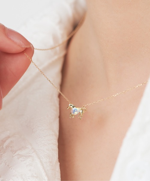 Jewel closet by L&Co. ネックレス K10 馬/ホース カラーストーン